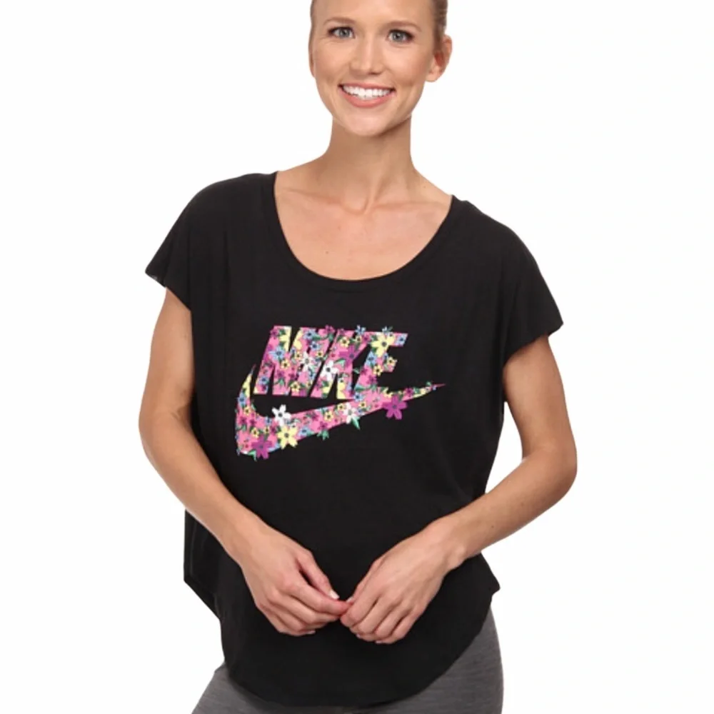 Nike Floral Logo Short Sleeve Tee Top